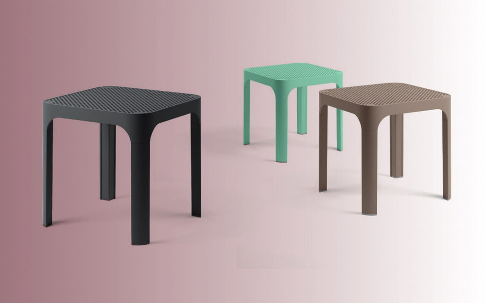 Столик пластиковый журнальный Nardi Net Table 40, коралловый