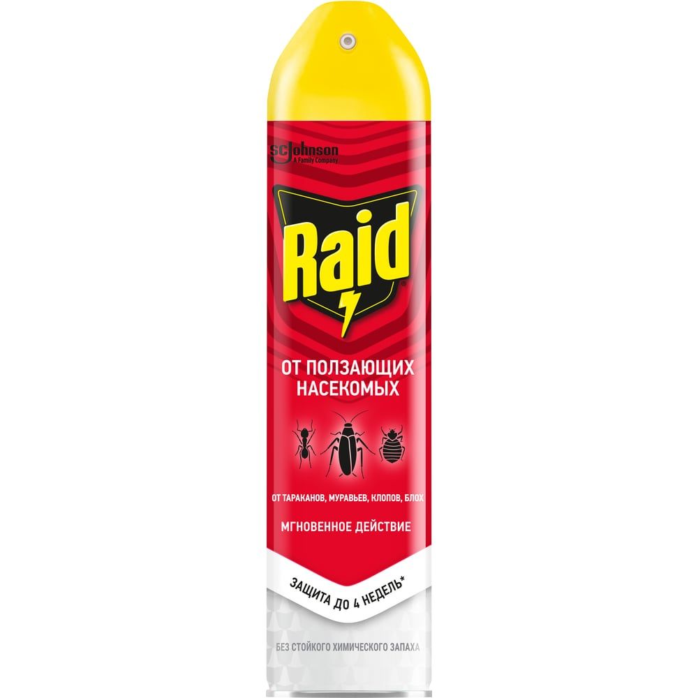 Аэрозоль от Летающих и ползающих насекомых jb.Raid 300мл