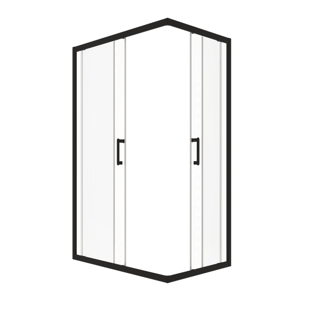 Душевая Ширма Triton Фикс-Блэк 120х80