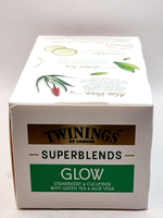 Чай зеленый Twinings Superblends Glow (биотин, клубника, огурец, алоэ вера) 18 пакетиков, 36 г (из Финляндии)