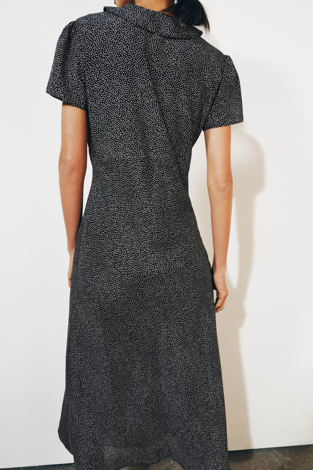 ПЛАТЬЕ МИДИ В ГОРОШЕК — ZW COLLECTION — ZARA