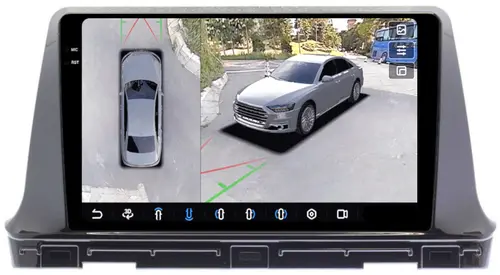 Магнитола для KIA Seltos 2020+ - FarCar BX1221M-360 монитор 10.36" 2K QLED на Android 13, Быстрая, CarPlay, 4G SIM-слот, 4 камеры в комплекте