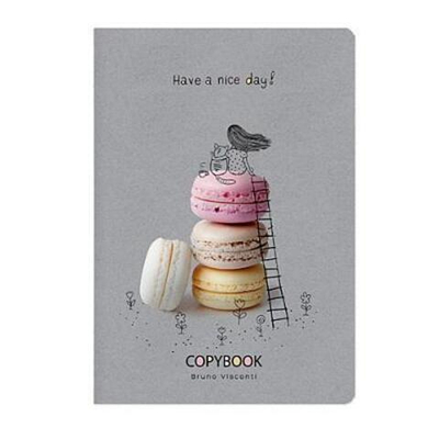 Тетрадь А5 40л. клетка "Nice days with macarons" (BrunoVisconti)