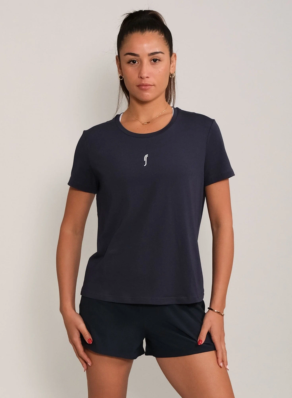 Женская футболка RS Paris Relaxed Tee (Navy/White,st) (242W014926/000)