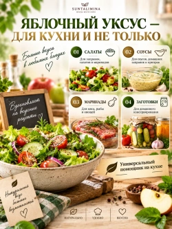 Уксус Яблочный натурального брожения 6% 500 мл