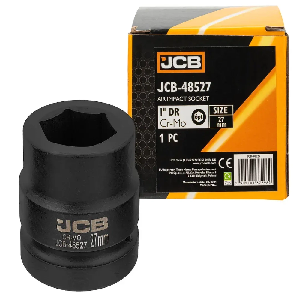 Головка ударная 27мм (6гр.), 1'' JCB JCB-48527