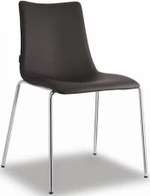 Стул с обивкой Scab Design Zebra Pop 4 legs, хром, темно-коричневый