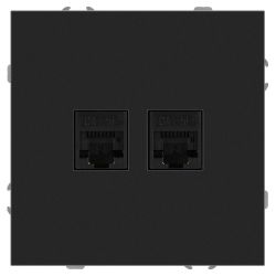 Розетка ЭРА Galaxy 15-3108-05 информационная двойная 2XRJ45 IP20 антрацит | Эра Galaxy