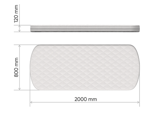 Матрас для кровати KIDI soft кокос/eco-foam 12 см (80*200 см)
