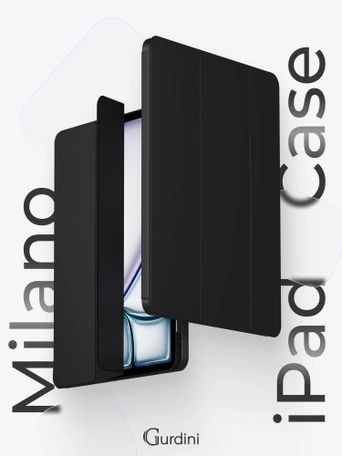 Чехол книжка для iPad Air 13" M2 / Pro 12,9" (3,4,5,6 gen) Gurdini Milano Series Black