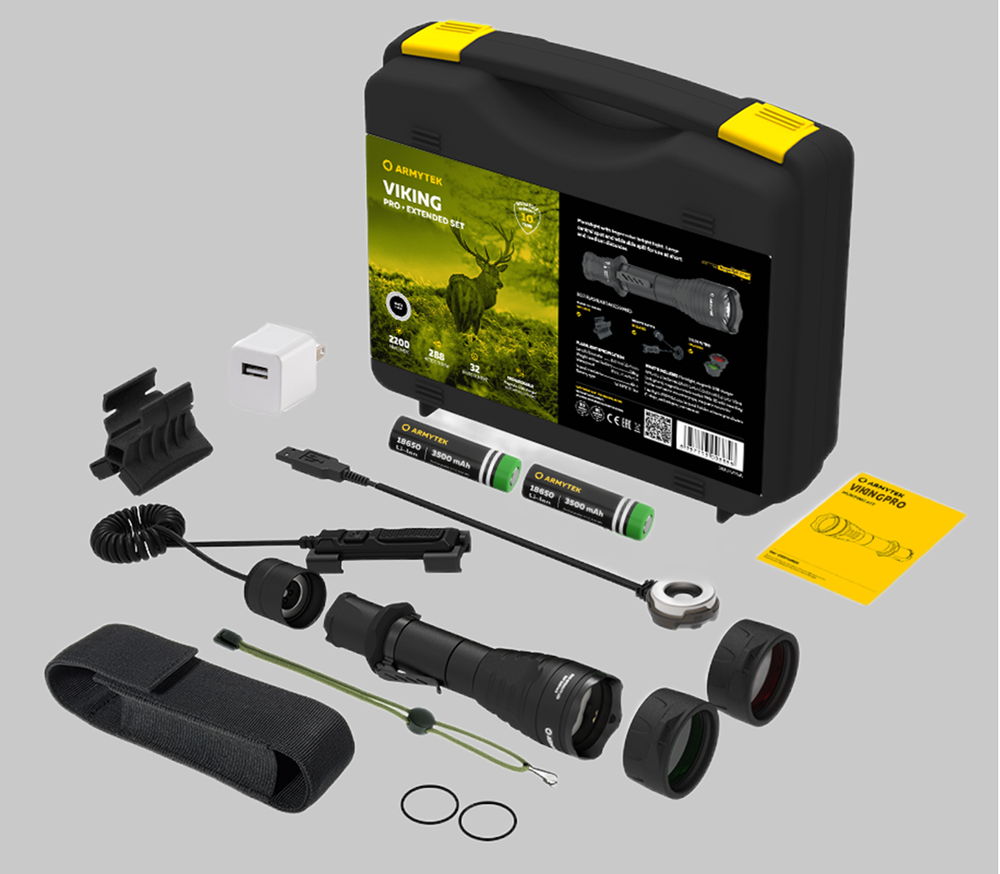 Набор для охоты Armytek Viking Pro Magnet USB Extended Set (теплый свет)