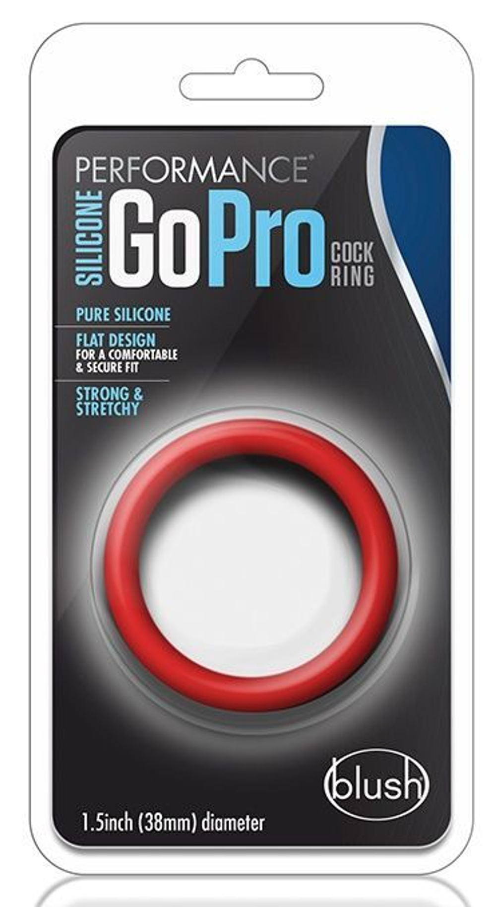 Красное эрекционное кольцо Silicone Go Pro Cock Ring (Цвет: красный)