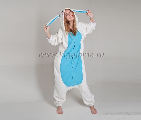 Кигуруми заяц голубой