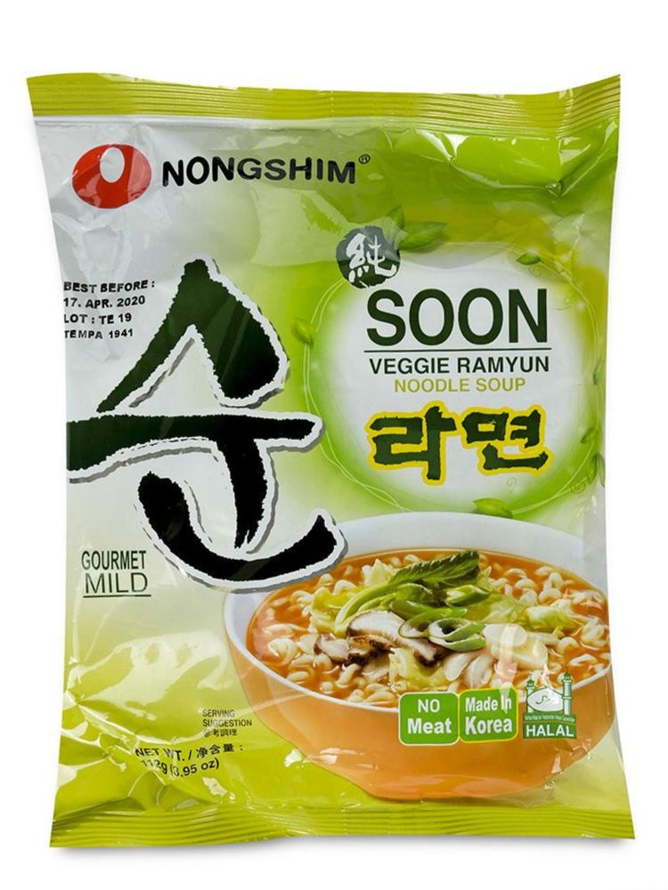 Лапша быстрого приготовления Nongshim Soon Veggie 112 г x 5 шт