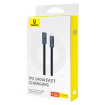 USB-C Кабель Baseus Flash 2 USB4 Charging+Data 8K@60Hz PD 240W 1m - Cluster Black