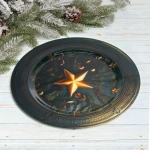 Поднос пластиковый 33см «Новогодний блеск» Зведная магия