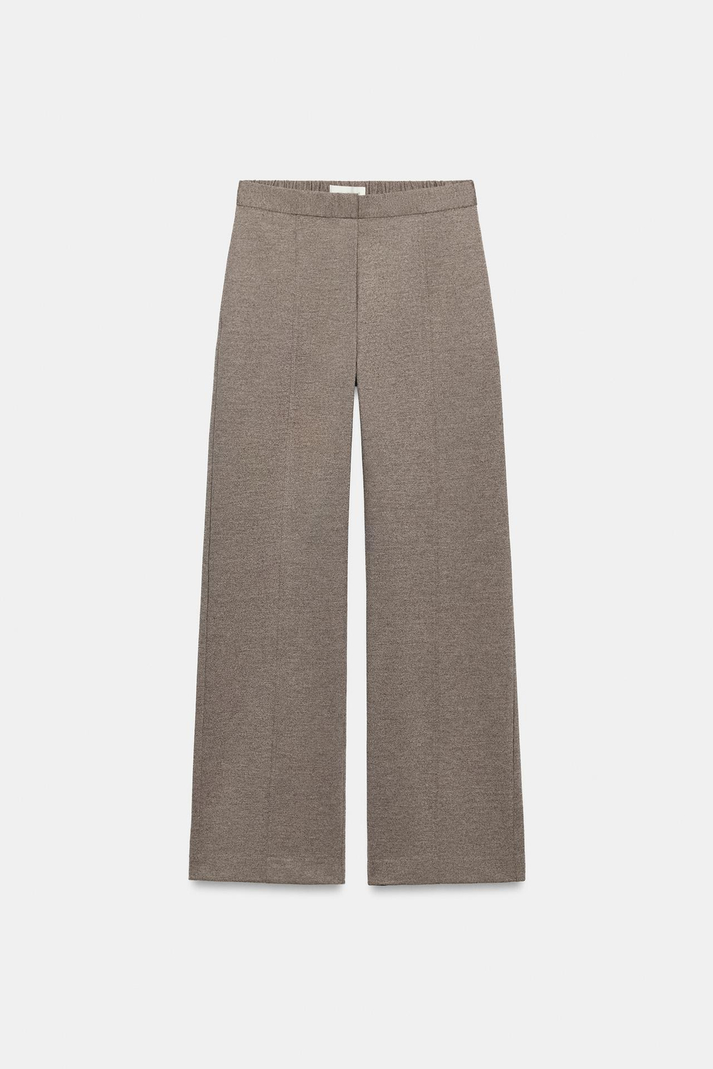 ZARA БРЮКИ ПРЯМОГО КРОЯ ИЗ МЯГКОЙ ТКАНИ, СВЕТЛО-КОРИЧНЕВЫЙ