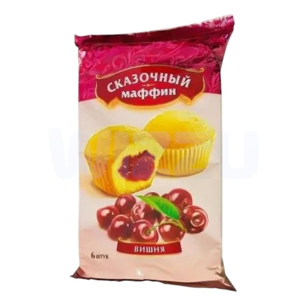 Мини-маффины Сказочный с  начинкой вишня 200г