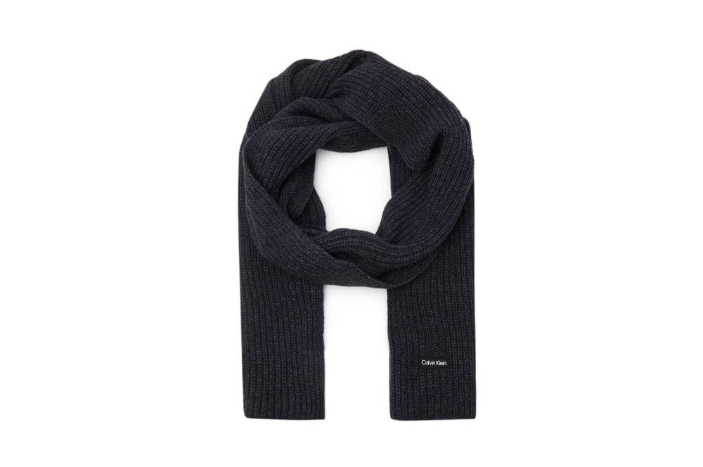 Хлопчатобумажная шаль Calvin Klein - графитовый(K50K510995)
