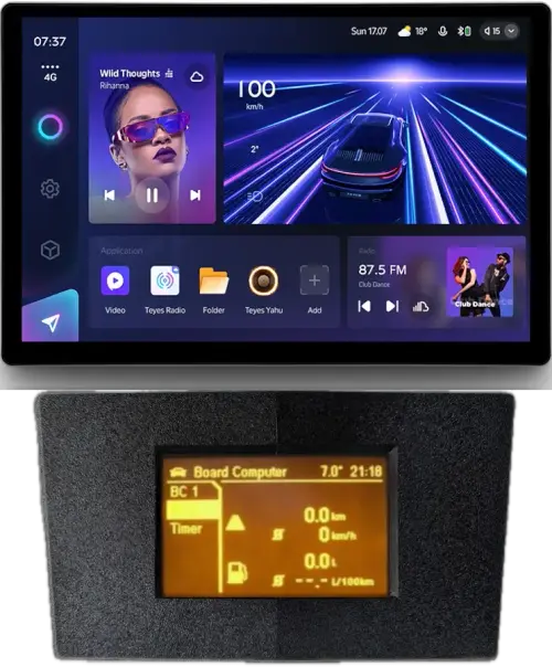 Магнитола для Opel Astra H (перенос БК вниз, черная) - Teyes CC3-2K монитор 13", QLED+2K, Android 10, Быстрая, 4G SIM-слот, CarPlay