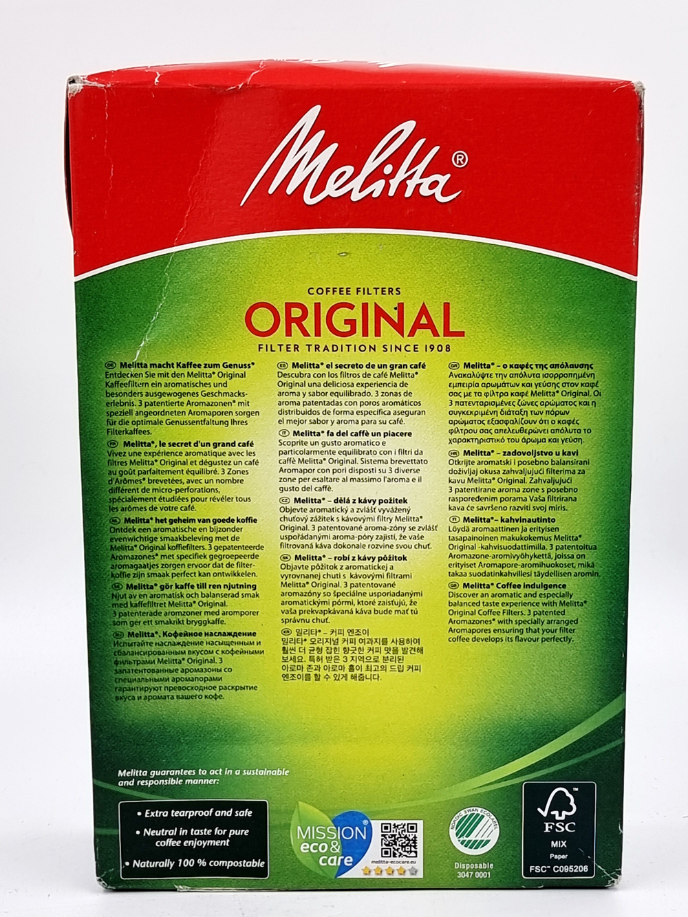 Melitta Фильтры для кофе 1х4 Original 80 шт. (Из Финляндии)