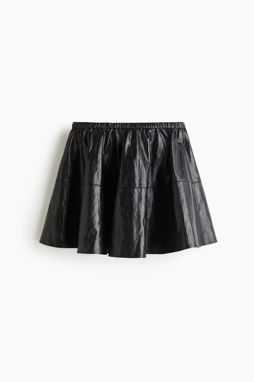 Мини-юбка-солнце из ткани с покрытием - H&M