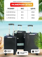 Большой чемодан Bon-Voyage PP Three, Лиловый, L