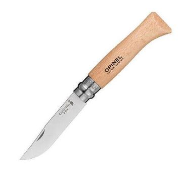 Складной нож Opinel №8, нержавеющая сталь, рукоять из бука, 123080 c клинком из стали Sandvik™ 12С27
