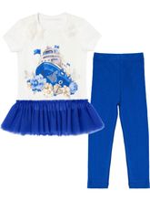 Комплект туника с лосинами "Яхта в цветах" Luxury Baby