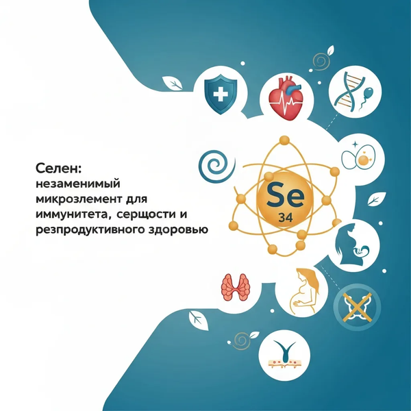 Селен: незаменимый микроэлемент для иммунитета, сердца, молодости и репродуктивного здоровья Селен: незаменимый микроэлемент для иммунитета, сердца, молодости и репродуктивного здоровья