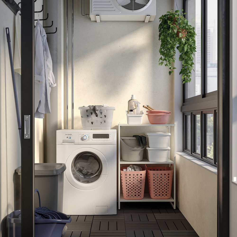 IKEA JOSTEIN  (ИКЕА ЙОСТЕИН)  -  Полка - металл/для помещения и улицы белый 57x40 см
