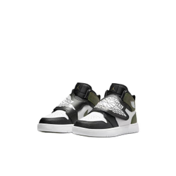 alt="Кроссовки Jordan Sky Jordan 1 арт. BQ7197-092 оливково-черная расцветка Medium Olive вид спереди"
