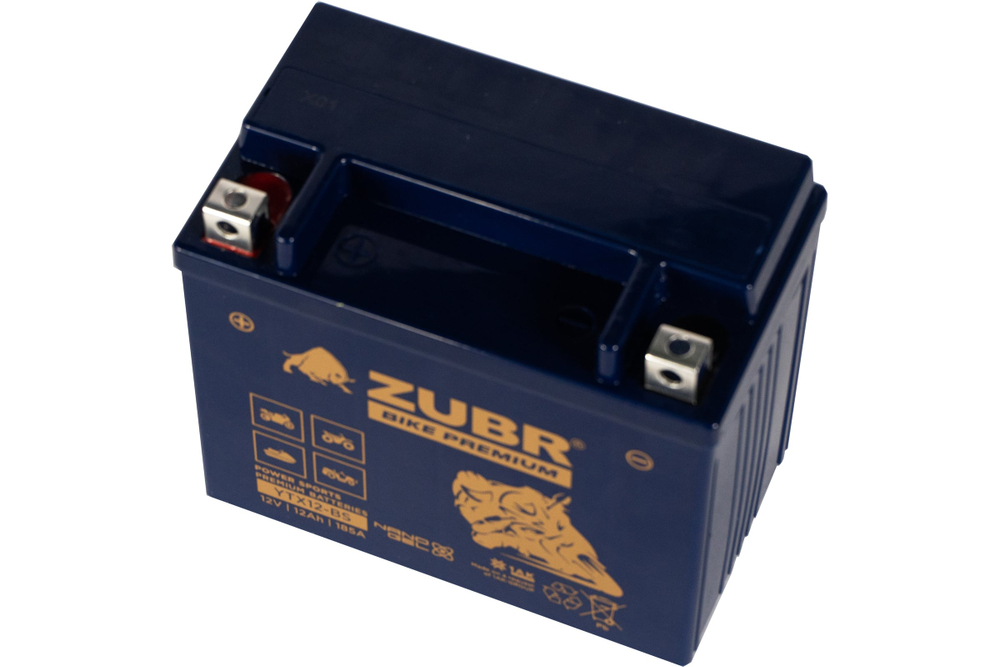 12Ah ZUBR BIKE PREMIUM YTX12-BS L+