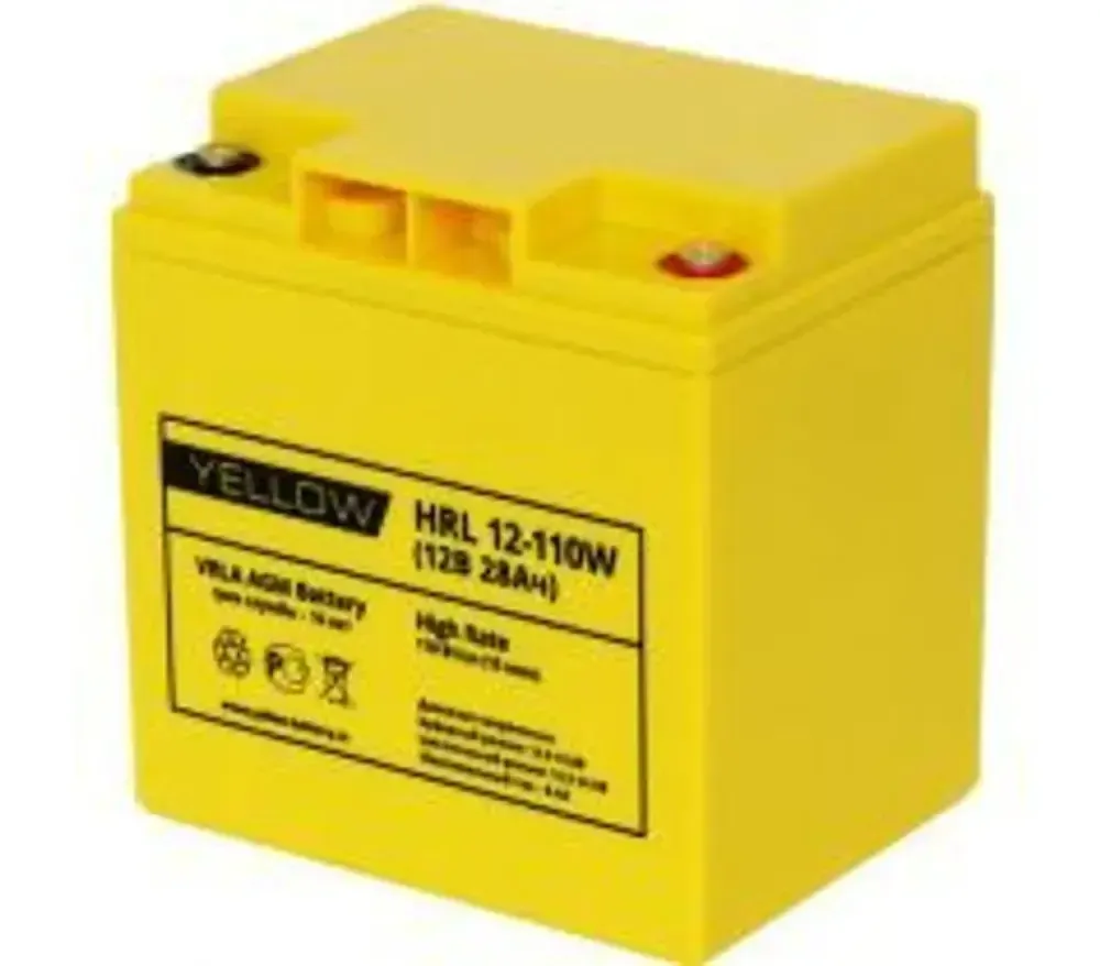 Аккумулятор YELLOW HRL 12-380W | 100 Ач | 12В AGM