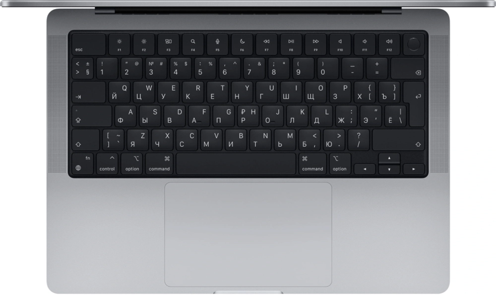 Ноутбук Apple MacBook Pro A2442 M1 Pro 10 core 16Gb SSD1Tb/16 core GPU 14.2" Liquid Retina XDR (3024x1964) macOS grey space WiFi BT Cam (MKGQ3RU/A)