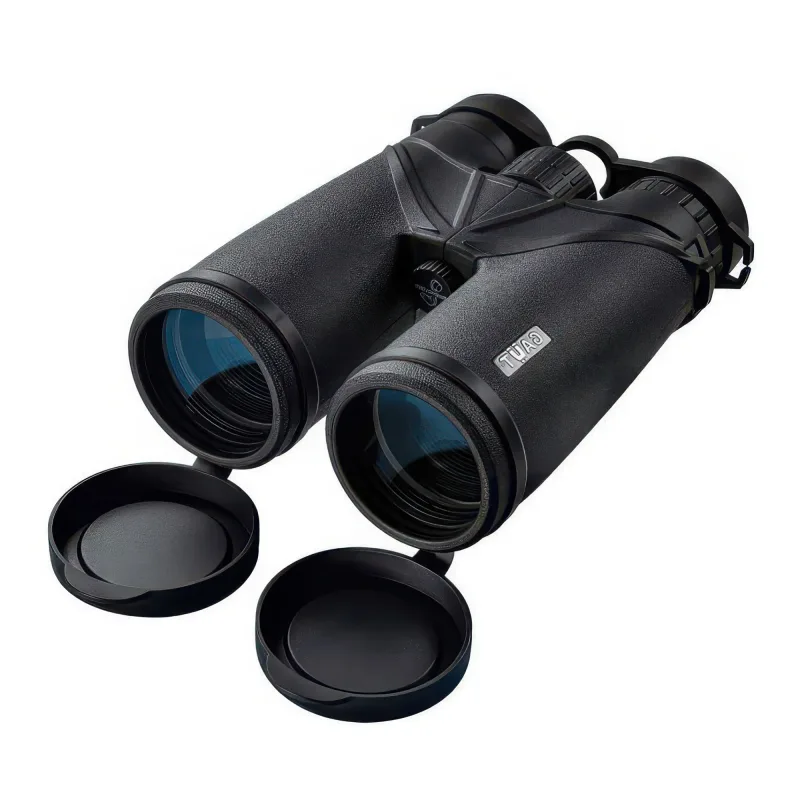 Бинокль GAUT Atlas 12x50, вид с фронта, открытые крышки