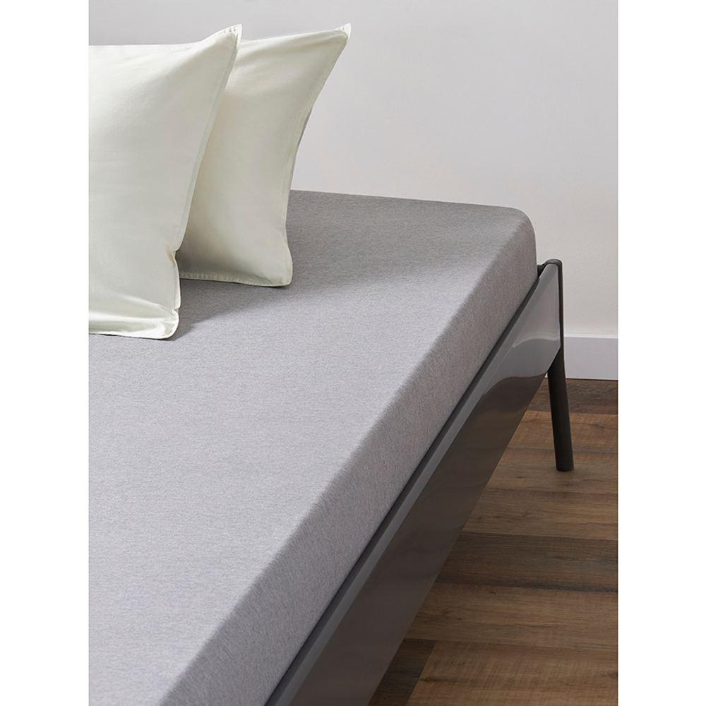 Простыня на резинке 180x200x30см Tkano Essential серо-бежевая tk23-fs0010