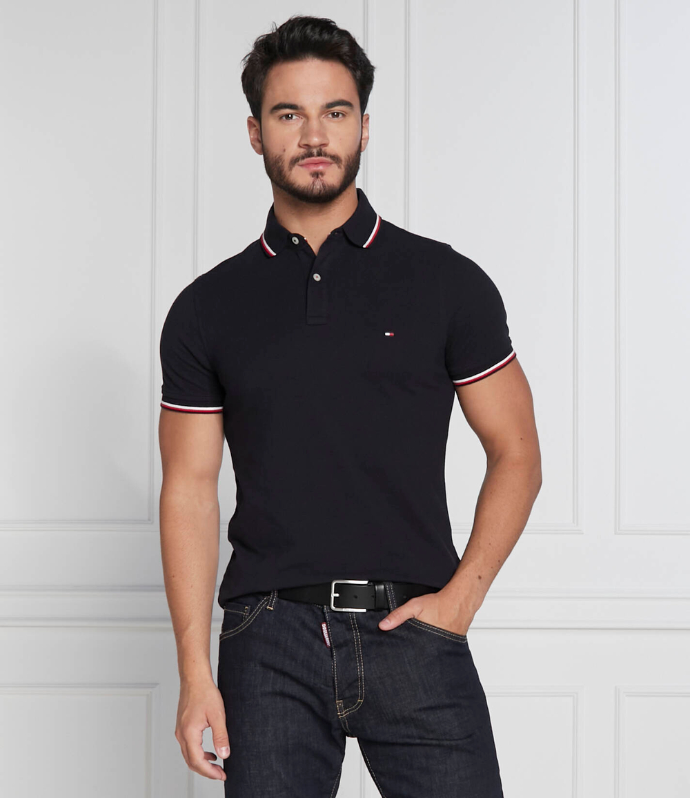 поло tipped Tommy Hilfiger - черный(MW0MW13080)