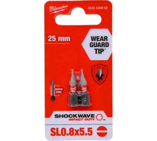 Насадка Milwaukee SHOCKWAVE SL0,8x5,5 25мм