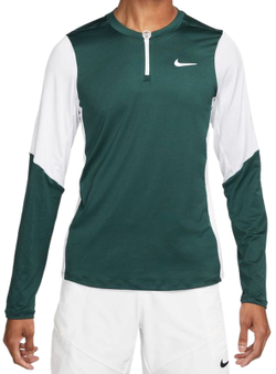 Мужская теннисная футболка теннисная Nike Dri-Fit Advantage Camisa M - pro green/white/white
