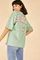 Qadın üçün geniş ölçülü açıq yaşıl t-shirt League 10501024