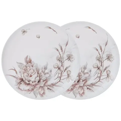 Набор тарелок обеденных 2шт 25,5см ''WHITE FLOWER»