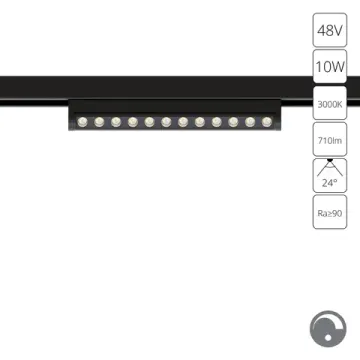Магнитный трековый светодиодный светильник 10W 3000K A7498PL-1BK черный Optima 0.1-10V Arte Lamp