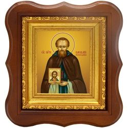 Василий Декаполит преподобный. Икона на холсте.