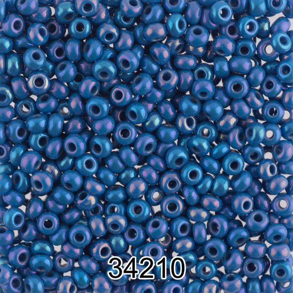 Бисер Preciosa 10/0 (2.3 мм), 500 г, 34210 (Ф277) синий