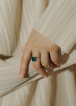 Кольцо Кристал Классик с зелёным агатом / Crystal Classic