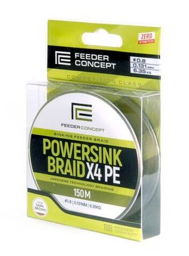 Леска плетёная Feeder Concept POWERSINK Dark Brown 150 м, 0,13 мм