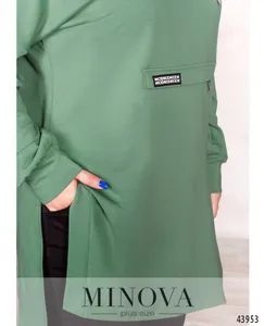 Костюм 17-249-оливка-чёрный Minova
