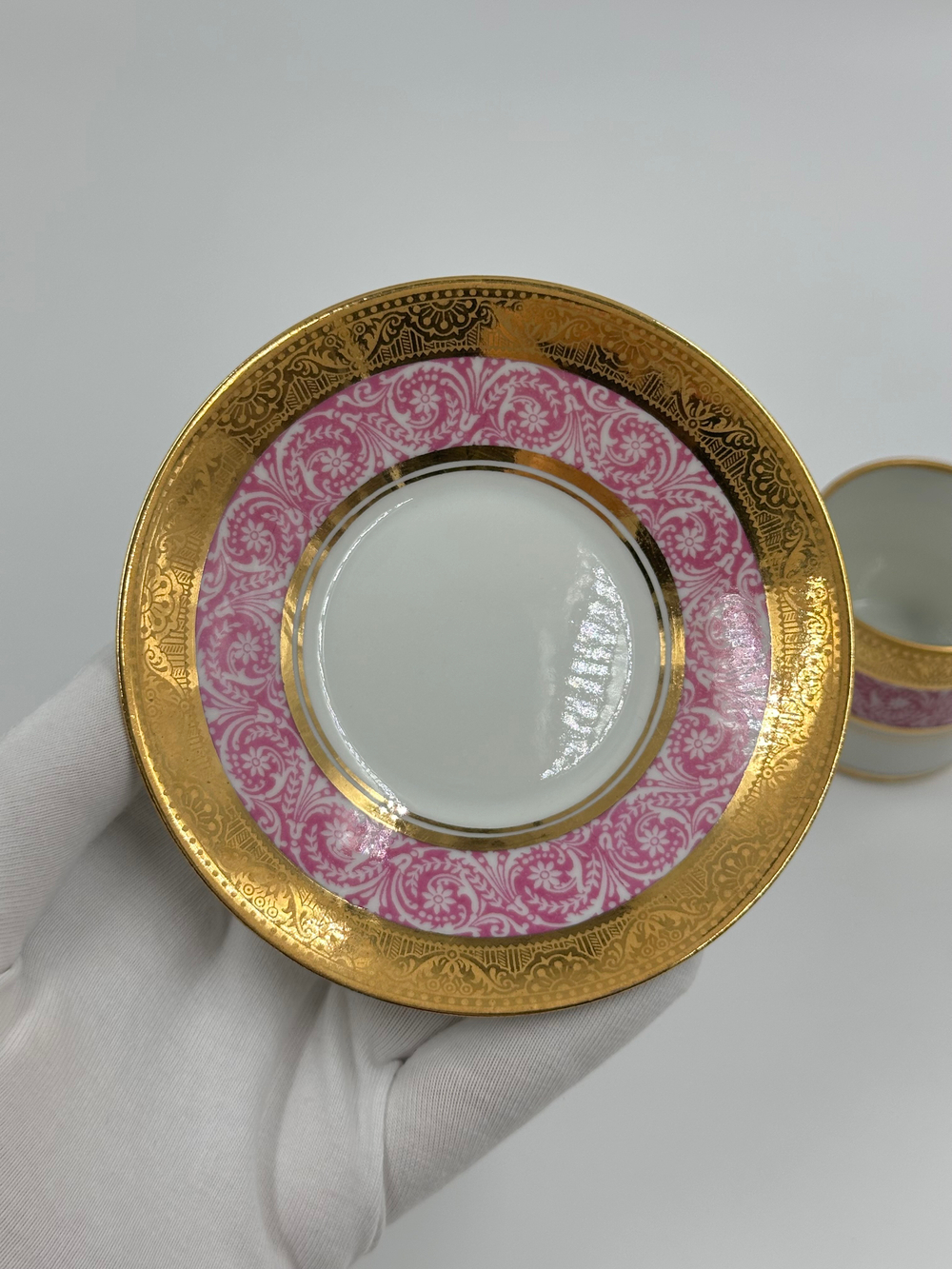 Кофейная пара розовая Legle, Limoges