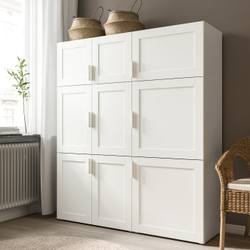 IKEA SANNIDAL  (ИКЕА САННИДАЛ)  -  Дверь с петлями - белый 40x40 см